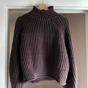 Brown Cable Knit Sweater